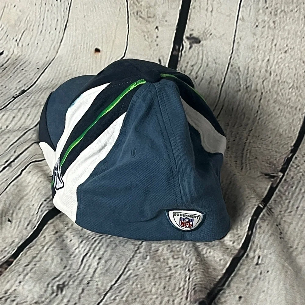 Add On Navy and White Women's Cap with Green Accent